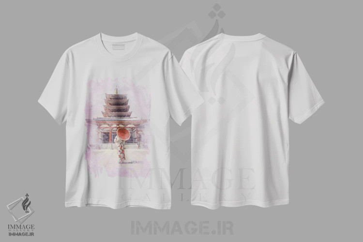 تیشرت سفید طرح دار آبرنگ توکیو، مدیوم اثر مانجیک پیکچرز | immage.ir
