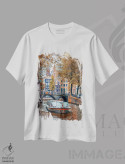 تیشرت سفید طرح دار آمستردام رمانتیک، مدیوم اثر مانجیک پیکچرز | فروشگاه ایماژ