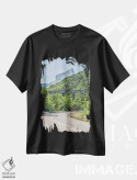 تیشرت مشکی طرح دار جاده آلپ، مدیوم اثر مانجیک پیکچرز | فروشگاه ایماژ