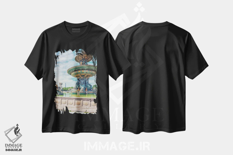 تیشرت مشکی طرح دار فواره کنکورد، مدیوم اثر مانجیک پیکچرز | immage.ir