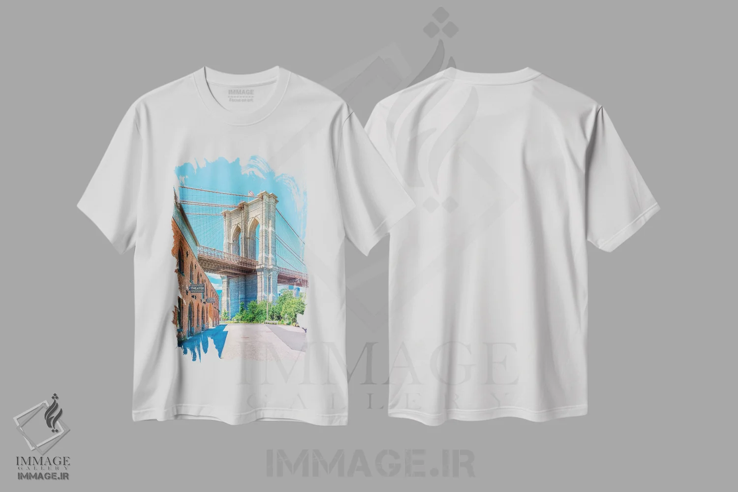 تیشرت سفید طرح دار پل بروکلین، مدیوم اثر مانجیک پیکچرز | immage.ir