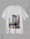 تیشرت سفید طرح دار پل منهتن، مدیوم اثر مانجیک پیکچرز | immage.ir