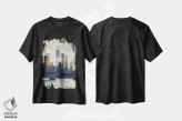 تیشرت مشکی طرح دار غروب در نیویورک، مدیوم اثر مانجیک پیکچرز | immage.ir