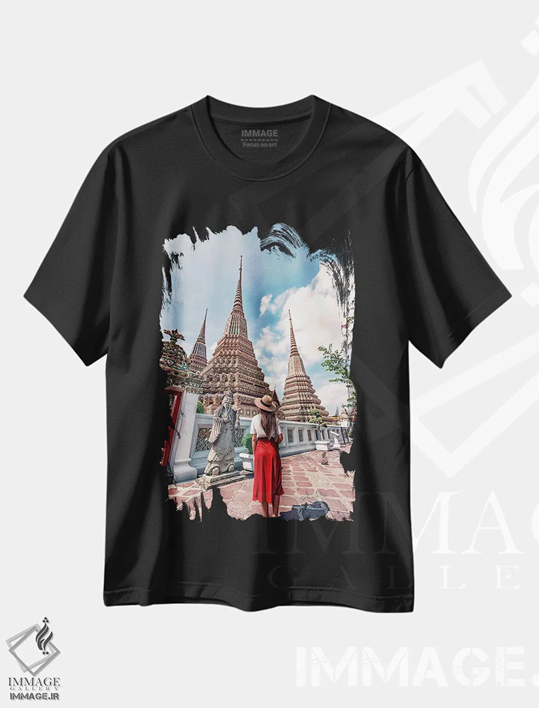 تیشرت مشکی طرح دار گردشگری در بانکوک، مدیوم اثر مانجیک پیکچرز | immage.ir