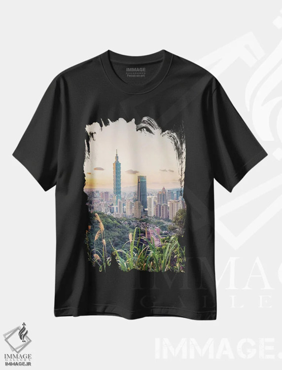 تیشرت مشکی طرح دار تایپه در عصر، مدیوم اثر مانجیک پیکچرز | immage.ir