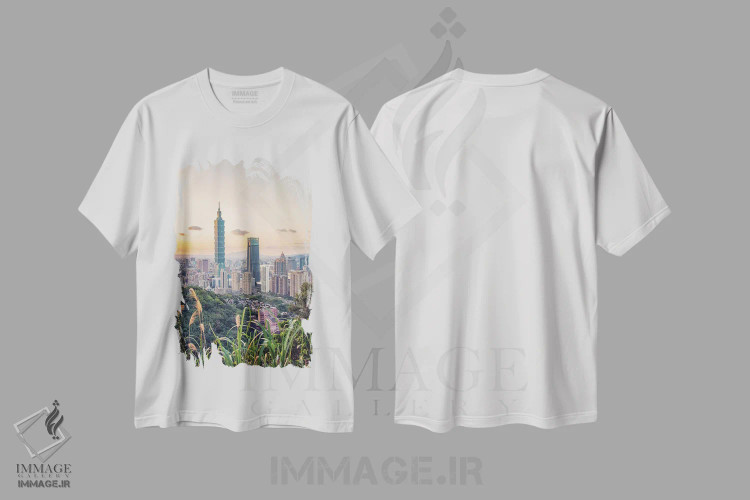 تیشرت سفید طرح دار تایپه در عصر، مدیوم اثر مانجیک پیکچرز | فروشگاه ایماژ