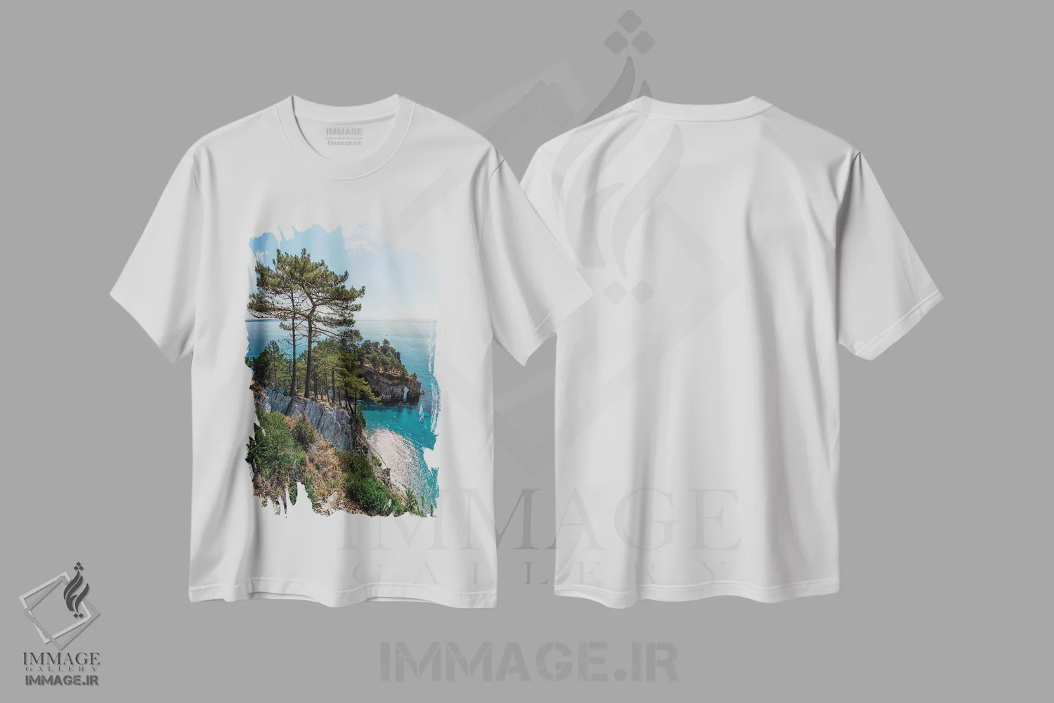 تیشرت سفید طرح دار بروتانی فرانسه، مدیوم اثر مانجیک پیکچرز | فروشگاه ایماژ