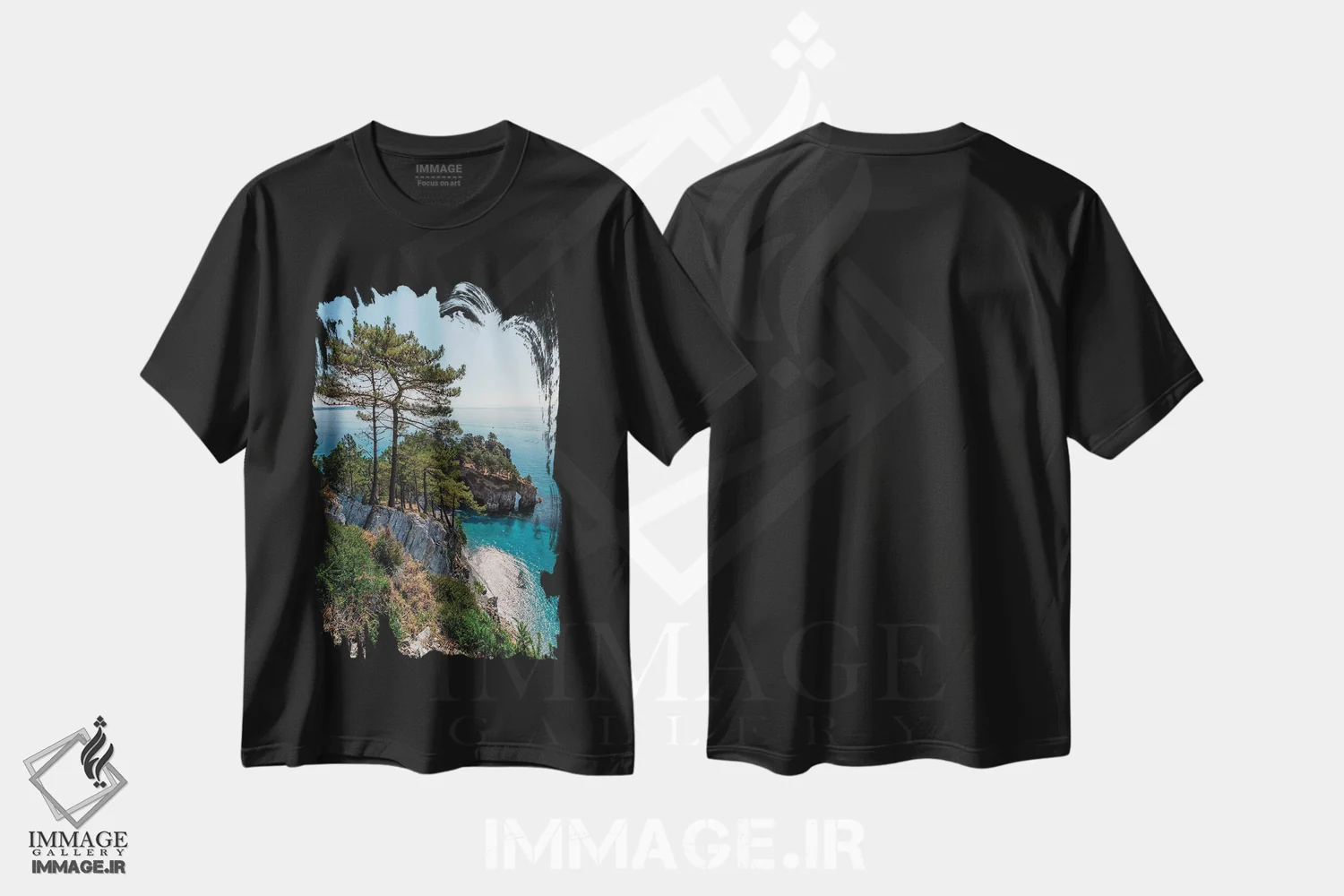 تیشرت مشکی طرح دار بروتانی فرانسه، مدیوم اثر مانجیک پیکچرز | immage.ir