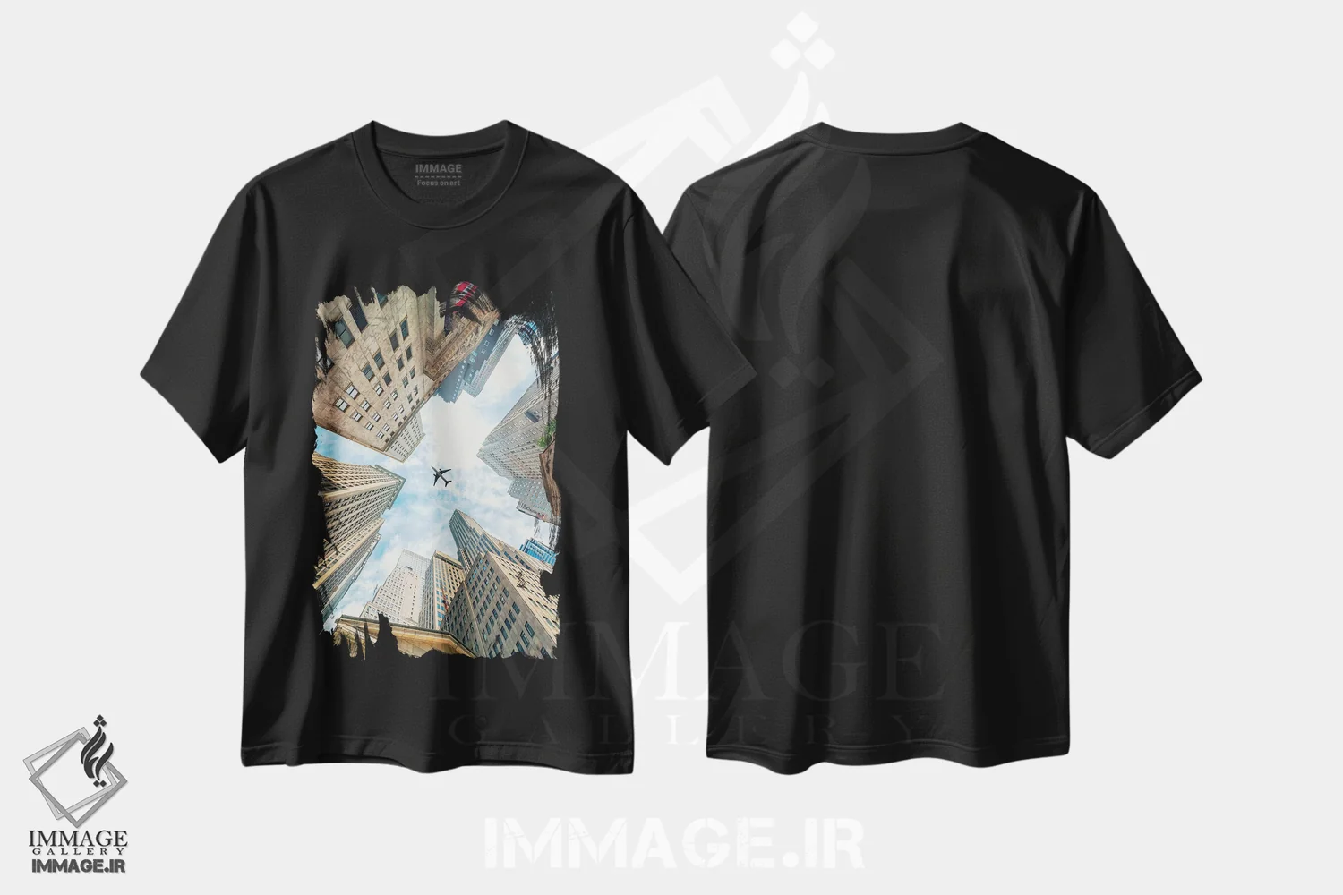 تیشرت مشکی طرح دار سفری به نیویورک، مدیوم اثر مانجیک پیکچرز | فروشگاه ایماژ