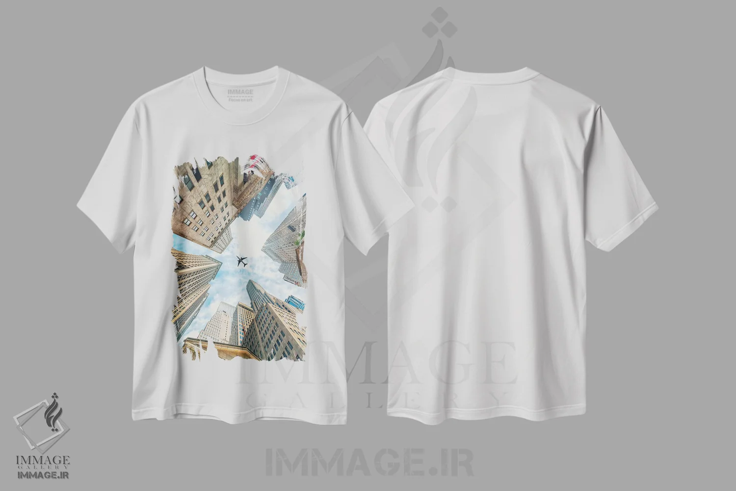تیشرت سفید طرح دار سفری به نیویورک، مدیوم اثر مانجیک پیکچرز | immage.ir
