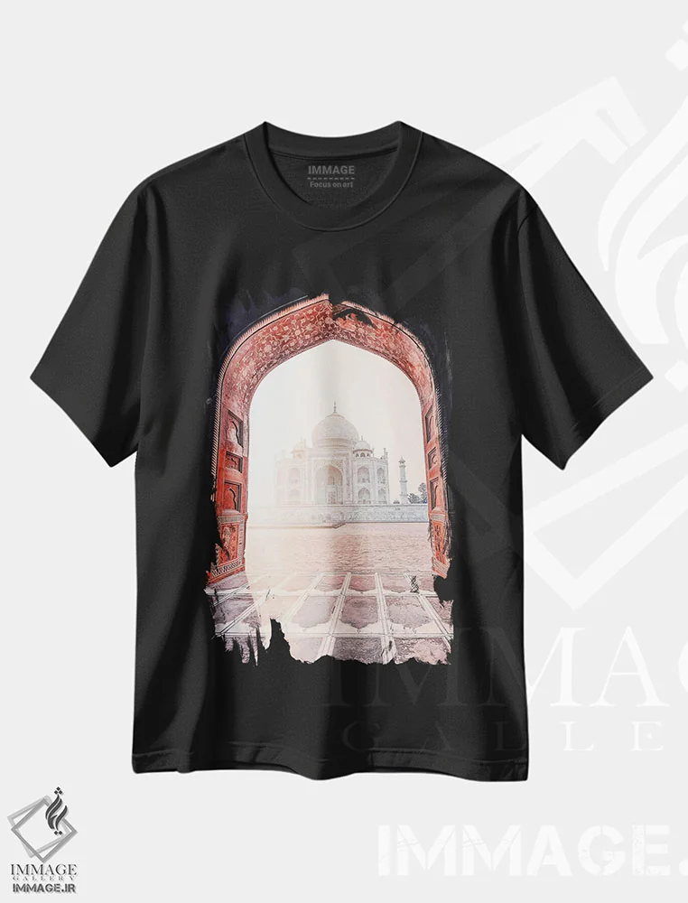 تیشرت مشکی طرح دار نور صبحگاهی، مدیوم اثر مانجیک پیکچرز | immage.ir