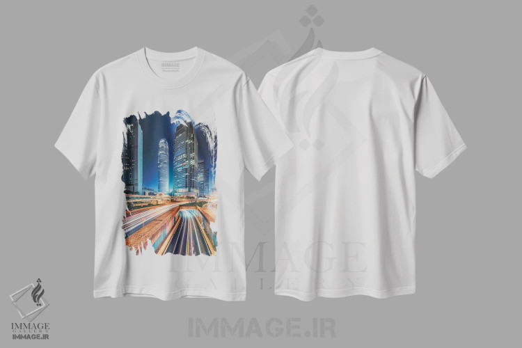 تیشرت سفید طرح دار مرکز، مدیوم اثر مانجیک پیکچرز | immage.ir