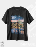 تیشرت مشکی طرح دار غروب رم، مدیوم اثر مانجیک پیکچرز | فروشگاه ایماژ