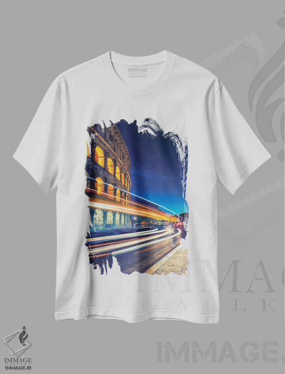 تیشرت سفید طرح دار شب در رم، مدیوم اثر مانجیک پیکچرز | immage.ir