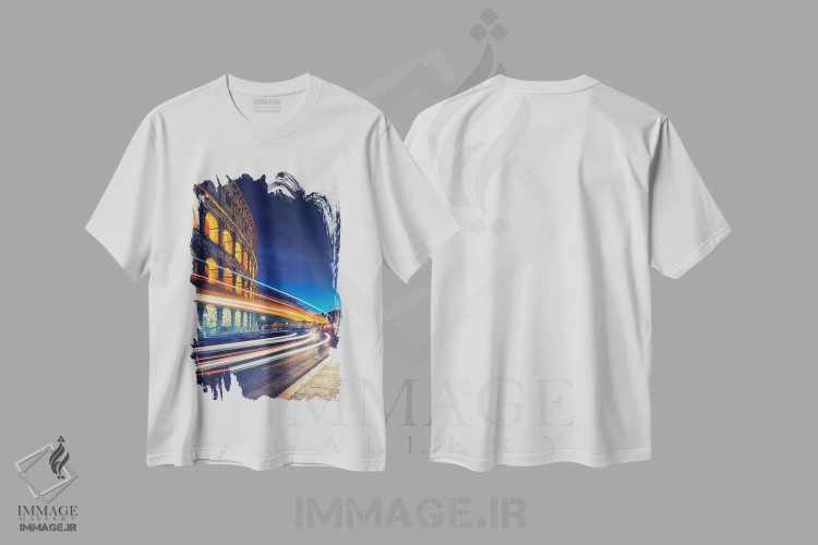 تیشرت سفید طرح دار شب در رم، مدیوم اثر مانجیک پیکچرز | immage.ir