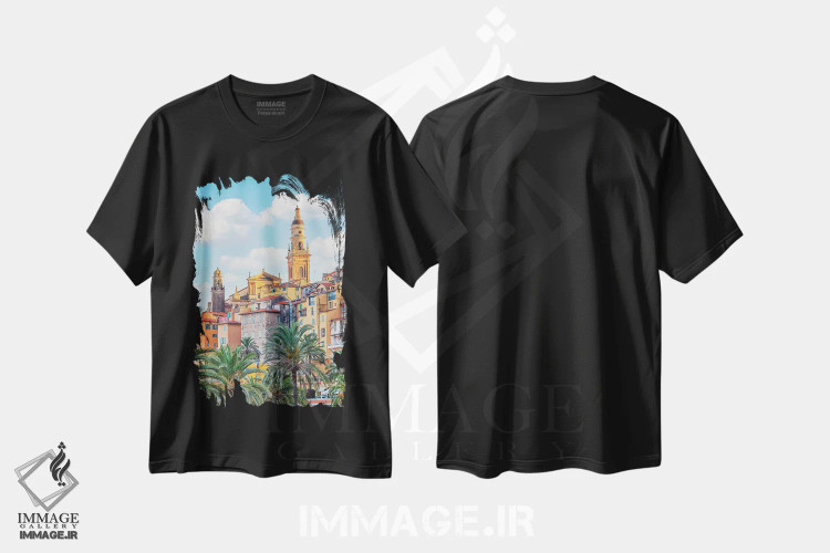 تیشرت مشکی طرح دار منتون زیبا، مدیوم اثر مانجیک پیکچرز | فروشگاه ایماژ