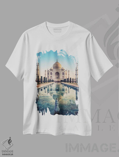 تیشرت سفید طرح دار زیبایی هندی، مدیوم اثر مانجیک پیکچرز | فروشگاه ایماژ