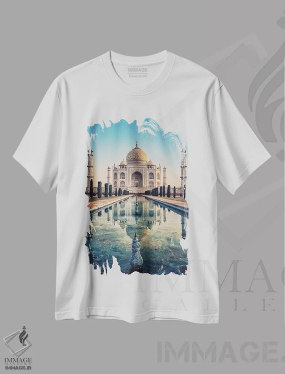 تیشرت سفید طرح دار زیبایی هندی، مدیوم اثر مانجیک پیکچرز | فروشگاه ایماژ