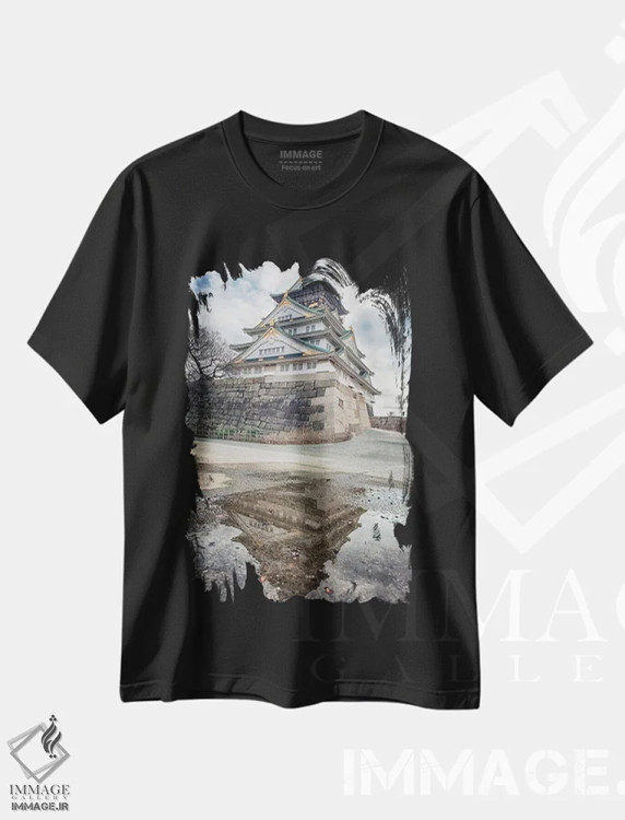 تیشرت مشکی طرح دار بازتاب اوساکا، مدیوم اثر مانجیک پیکچرز | فروشگاه ایماژ