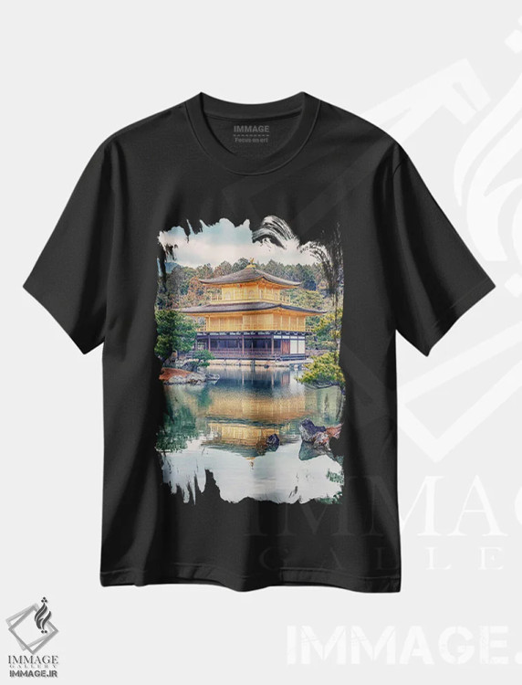 تیشرت مشکی طرح دار معبد کیوتو، مدیوم اثر مانجیک پیکچرز | فروشگاه ایماژ