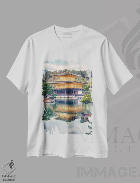 تیشرت سفید طرح دار معبد کیوتو، مدیوم اثر مانجیک پیکچرز | immage.ir