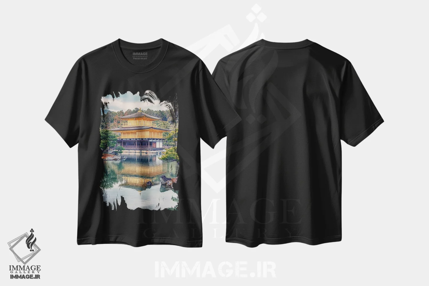 تیشرت مشکی طرح دار معبد کیوتو، مدیوم اثر مانجیک پیکچرز | فروشگاه ایماژ