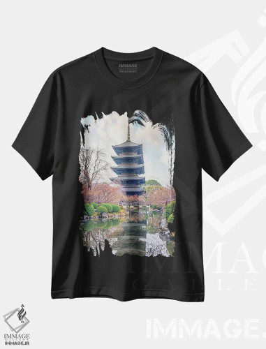 تیشرت مشکی طرح دار تو-جی، مدیوم اثر مانجیک پیکچرز | فروشگاه ایماژ