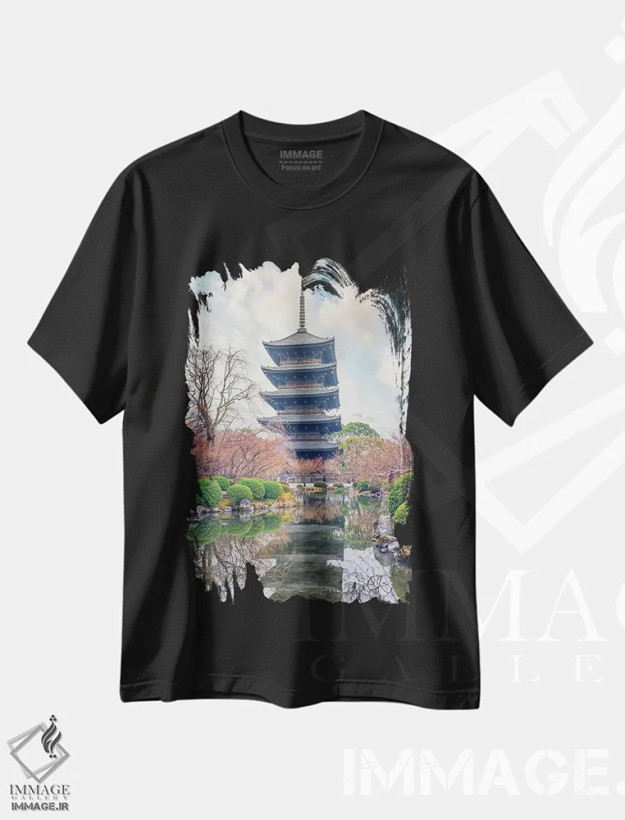 تیشرت مشکی طرح دار تو-جی، مدیوم اثر مانجیک پیکچرز | فروشگاه ایماژ