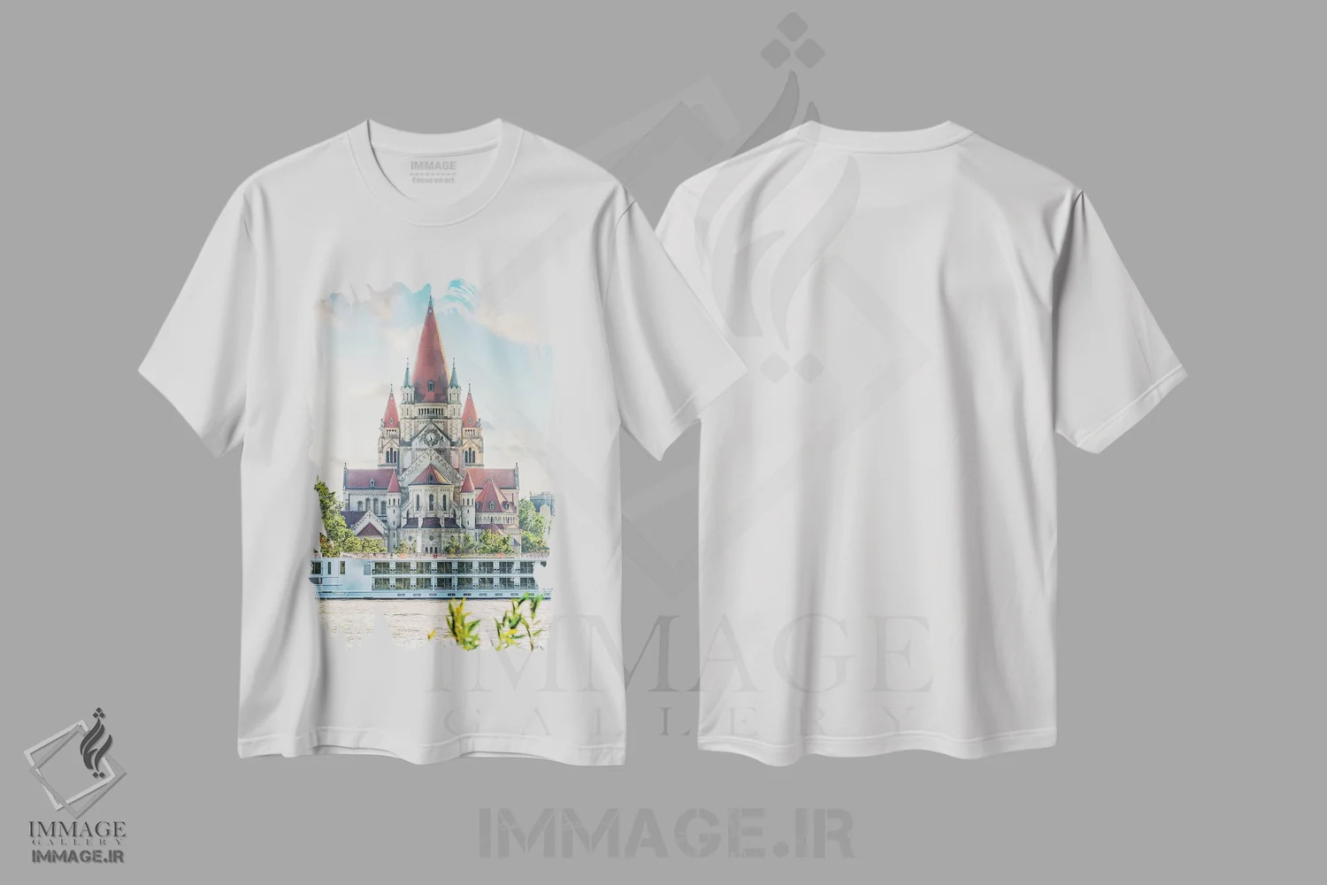 تیشرت سفید طرح دار کلیسای سنت فرانسیس آسیزی، مدیوم اثر مانجیک پیکچرز | immage.ir