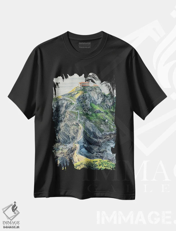 تیشرت مشکی طرح دار سن خوان، مدیوم اثر مانجیک پیکچرز | فروشگاه ایماژ