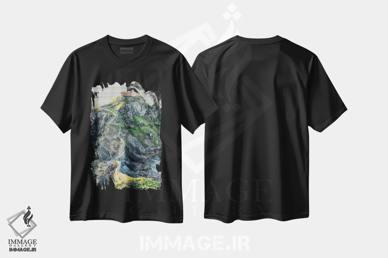 تیشرت مشکی طرح دار سن خوان، مدیوم اثر مانجیک پیکچرز | فروشگاه ایماژ
