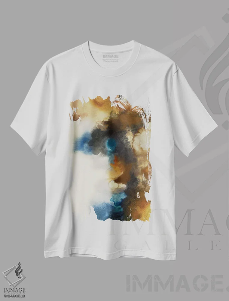 تیشرت سفید طرح دار درخشش اثر اما پیل | فروشگاه ایماژ