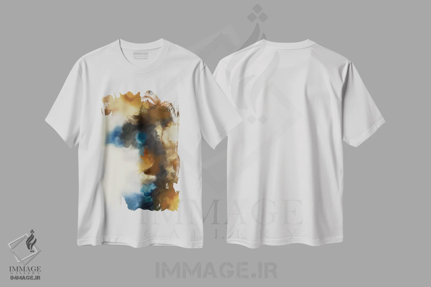 تیشرت سفید طرح دار درخشش اثر اما پیل | فروشگاه ایماژ