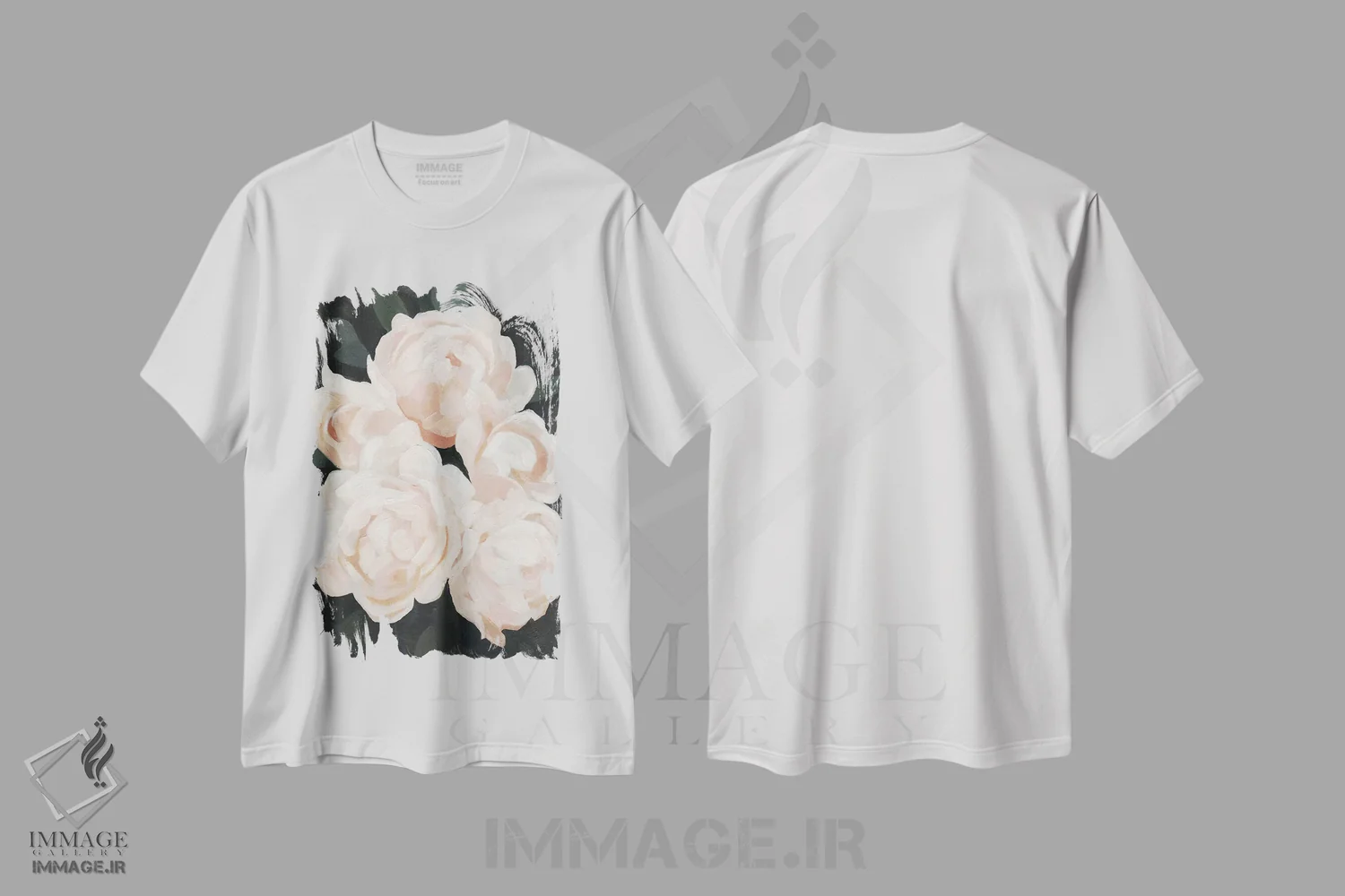 تیشرت سفید طرح دار گیاهان شبانه ۲، تزئینی اثر اما اسکاروی | immage.ir