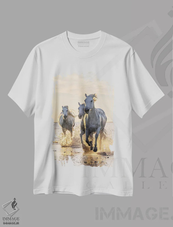 تیشرت سفید طرح دار آثار امیلی ام ویلسون - immage.ir