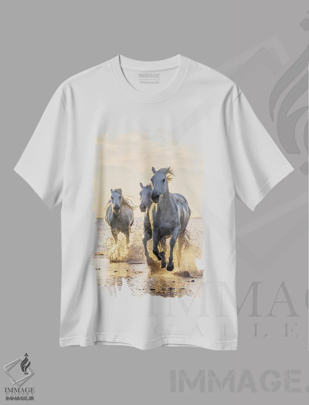 تیشرت سفید طرح دار آثار امیلی ام ویلسون - immage.ir