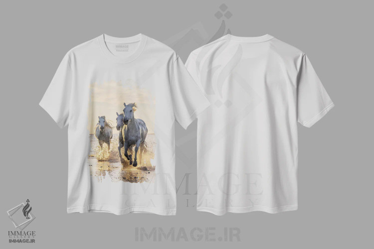 تیشرت سفید طرح دار آثار امیلی ام ویلسون - immage.ir