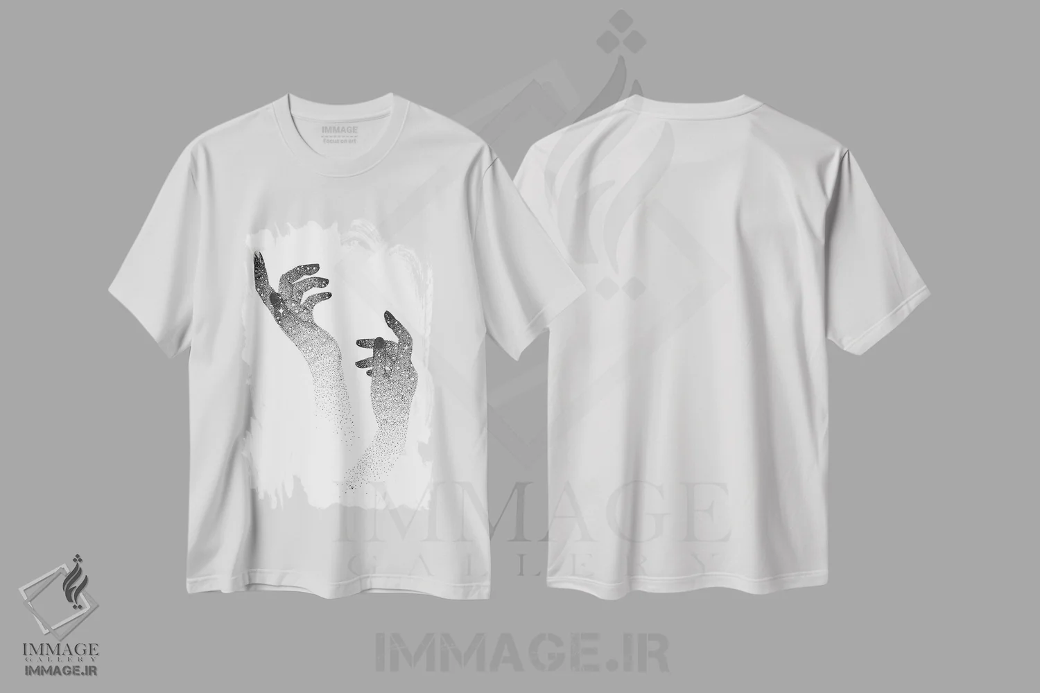 تیشرت سفید طرح دار مرا به ستارگان بازگردان، هنر تزئینی سیاه و سفید اثر الا مازور | immage.ir