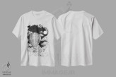 تیشرت سفید طرح دار ماجراجویی در انتظار است، نقاشی و تصویرگری سیاه و سفید اثر الا مازور | immage.ir