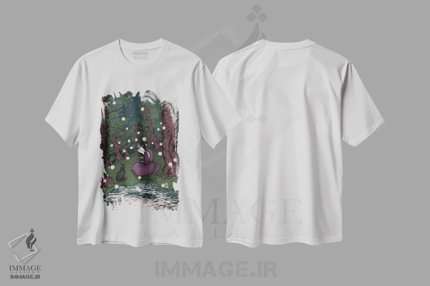 تیشرت سفید طرح دار شاهزاده گربه، هنر دیجیتال اثر الا مازور | فروشگاه ایماژ