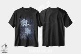 تیشرت مشکی طرح دار شناگر نور ستاره، دست نقاشی و طراحی دستی اثر الا مازور | فروشگاه ایماژ