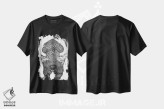 تیشرت مشکی طرح دار ارواح پدرانمان، هنر تزئینی سیاه و سفید اثر الا مازور | immage.ir