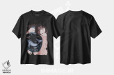تیشرت مشکی طرح دار اقیانوس قابل حمل، دست نقاشی و طراحی دستی اثر الا مازور | immage.ir