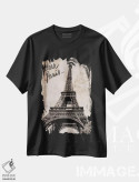 تیشرت مشکی طرح دار پاریس عزیز، تزئینی اثر امیلی ناواس | فروشگاه ایماژ