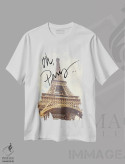 تیشرت سفید طرح دار ای پاریس، تزئینی اثر امیلی ناواس | immage.ir