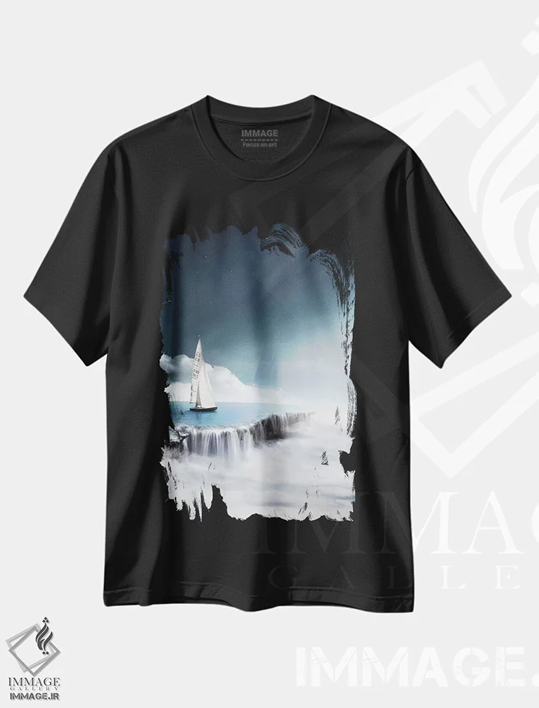 تیشرت مشکی طرح دار پس از طوفان، عکاسی ترکیبی اثر ای ان.پی اس | immage.ir