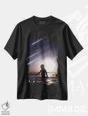 تیشرت مشکی طرح دار ستارگان در حال سقوط، عکاسی ترکیبی اثر ای ان.پی اس | فروشگاه ایماژ