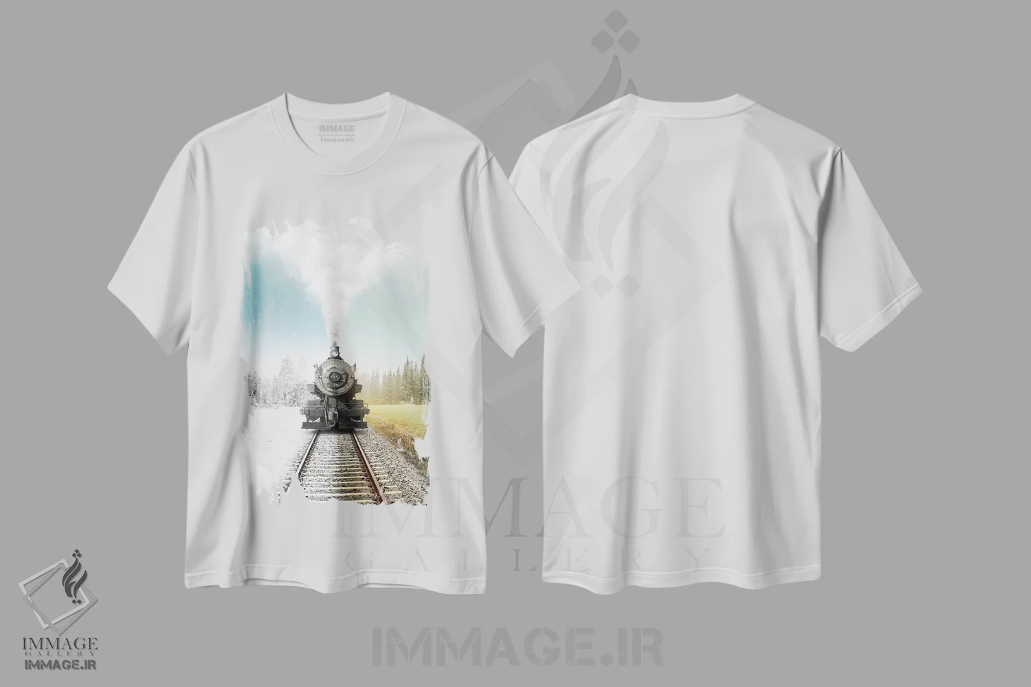 تیشرت سفید طرح دار این ایستگاه من است، عکاسی ترکیبی اثر ای ان.پی اس | فروشگاه ایماژ