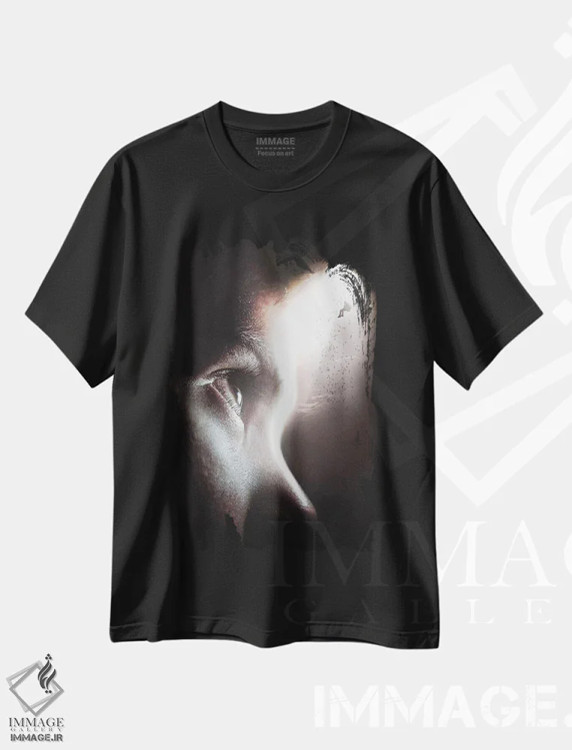 تیشرت مشکی طرح دار خودکاوی، عکاسی ترکیبی اثر ای ان.پی اس | فروشگاه ایماژ