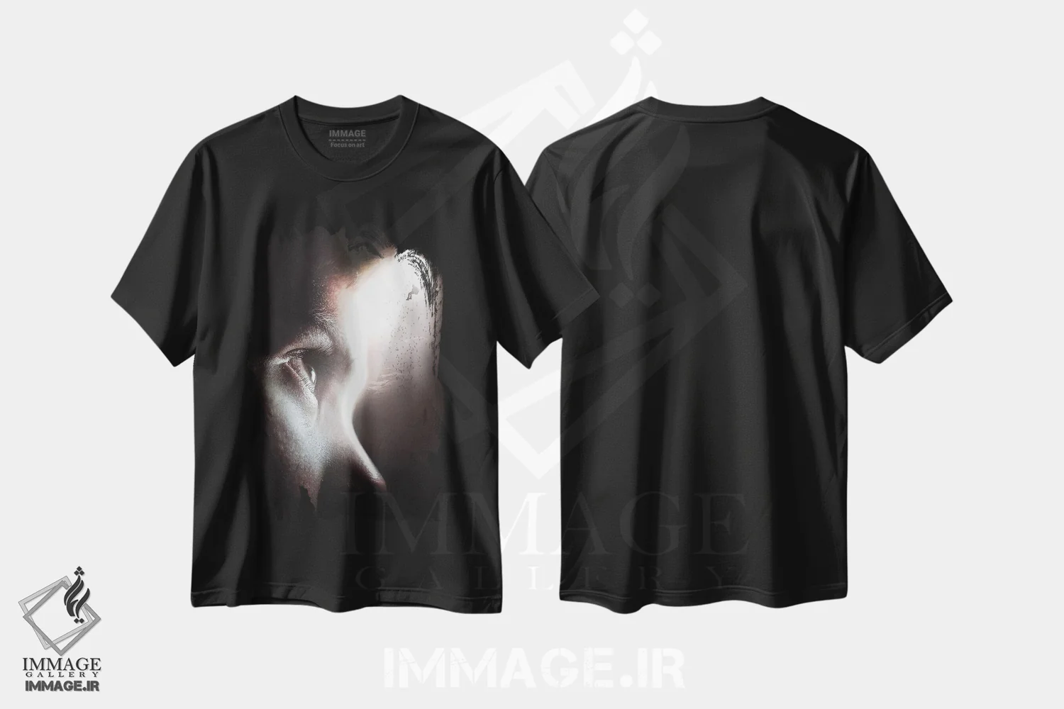 تیشرت مشکی طرح دار خودکاوی، عکاسی ترکیبی اثر ای ان.پی اس | فروشگاه ایماژ